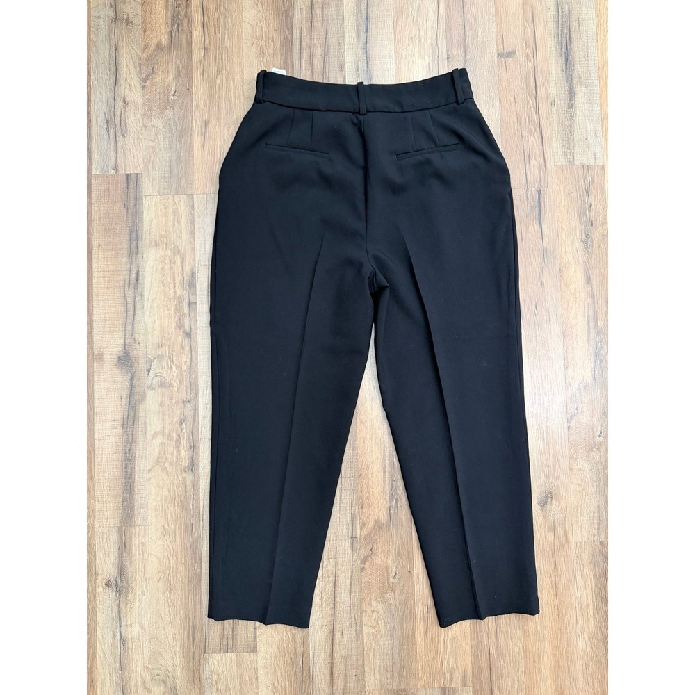 ZARA‎ Black Tailored Dress Pants Stretch Straight Leg XL - Picture 4 of 11